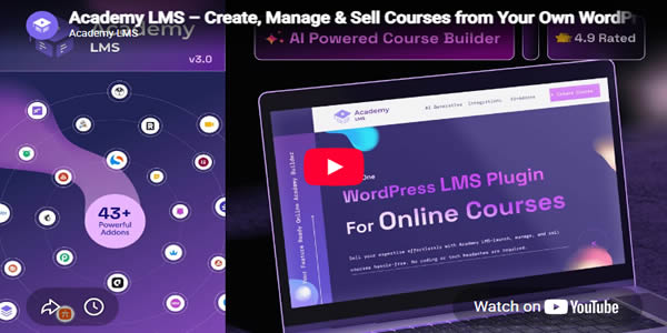 Academy LMS Pro – All-in-One WordPress LMS Plugin For Your Online Courses  Free Download
