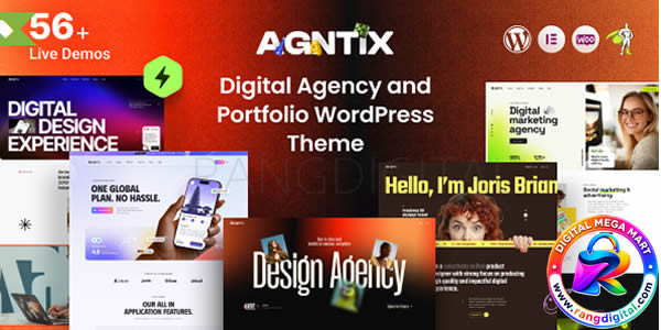Agntix – Digital Agency & Creative Portfolio WordPress Theme Free Download