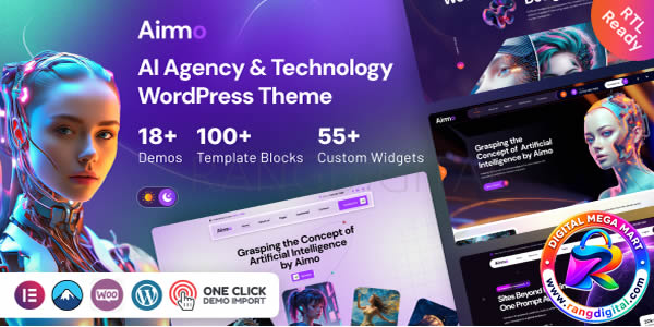Aimo Theme – AI Agency & Technology WordPress Theme Free Download