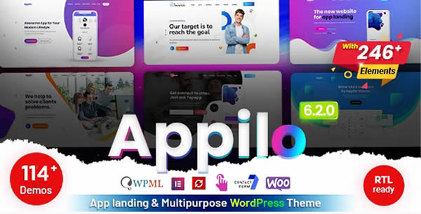 Appilo - App Landing Page WordPress Theme