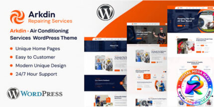 Arkdin Theme – Air Conditioning Services WordPress Theme Free Download