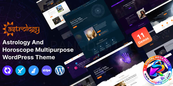 Astro – Astrology & Horoscope Elementor WordPress Theme with AI Content Generator