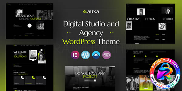 Auxa – Digital Studio and Agency WordPress Theme Free Download