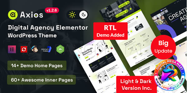 Axios Theme – Digital Agency WordPress Theme Free Download
