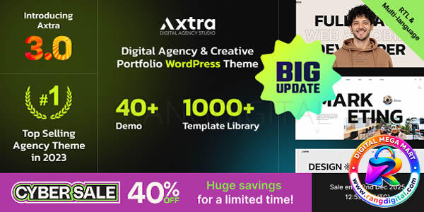Axtra Portfolio Theme Free Download