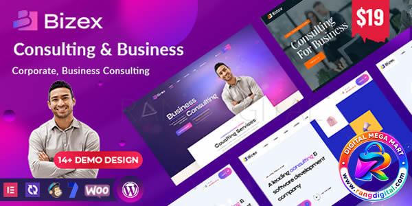 Bizex – Business Consulting WordPress Theme Free Download