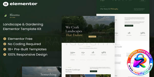Blooma – Landscape & Gardening Elementor Template