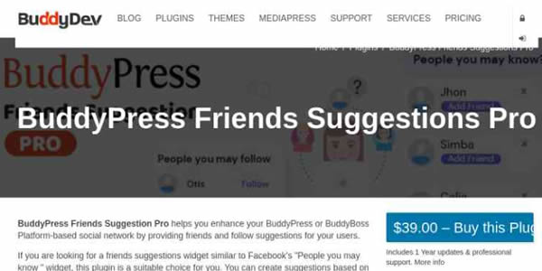BuddyPress Friends Suggestions Pro Free Download