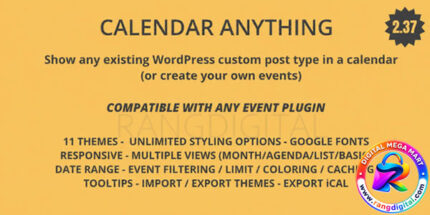 Calendar Anything Show any existing WordPress custom post type in a calendar