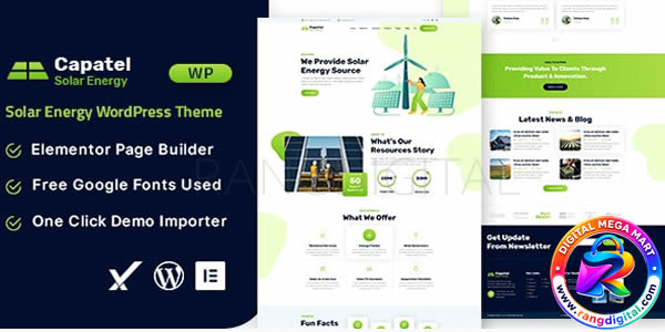 Capatel – Solar Energy WordPress Theme Free