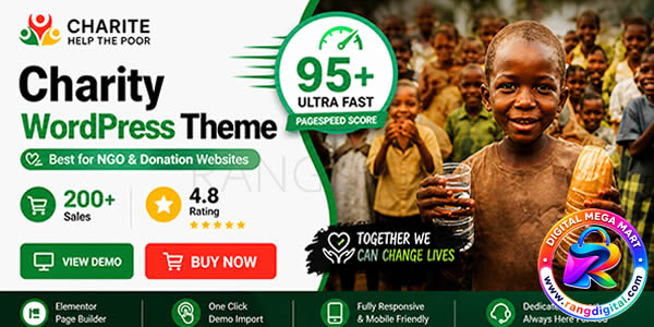 Charite - Nonprofit Charity & Donation WordPress Theme