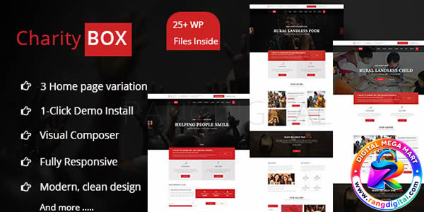 CharityBOX- Fundraising WordPress Theme Free