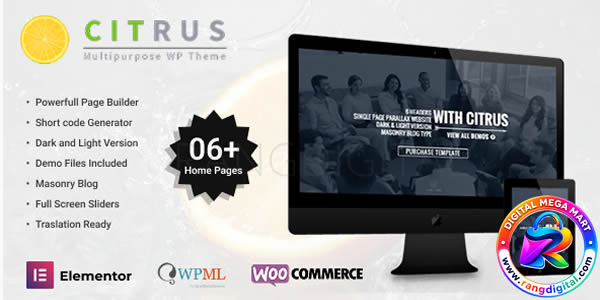 Citrus Theme – One Page Multi-Purpose Theme Free Download v4.1