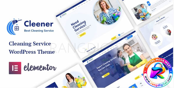 Cleener – Cleaning Services WordPress Theme Free Download v1.0.7