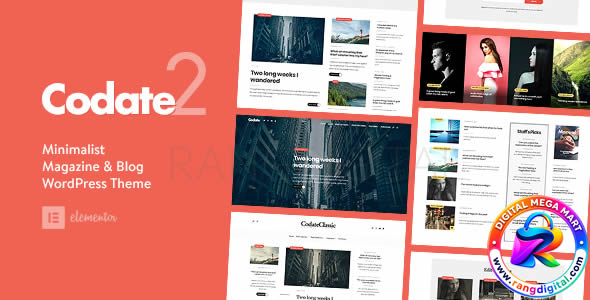 Codate – Modern Magazine and Blog WordPress Theme Free Download v2.0