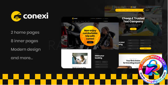 Conexi – Taxi Booking Service WordPress Theme + RTL Free Download Conexi – Taxi Booking Service WordPress Theme + RTL Free Download