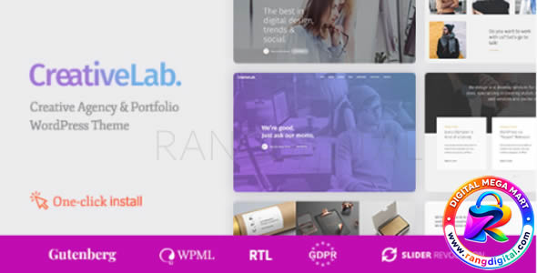 Creative Lab Theme – Studio Portfolio & Design Agency WordPress Theme