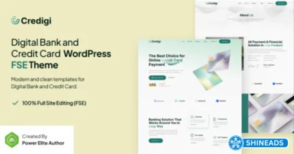 Credigi Theme – Digital Bank & Credit Card FSE WordPress Theme Free Download v1.0.1