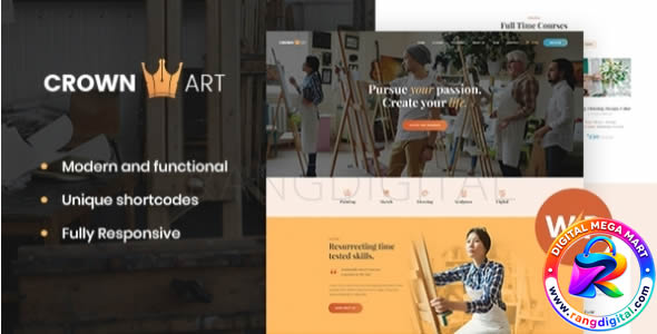 Crown Art | Drawing and Music School WordPress Theme Free Download 1.2.16