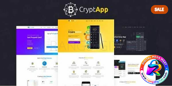 CryptApp Landing Page Theme Free Download v3.3
