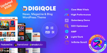Digiqole WordPress Theme Free Download v2.2.8