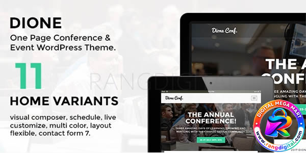 Dione Theme – Conference & Event WordPress Theme Free Download v1.3.0