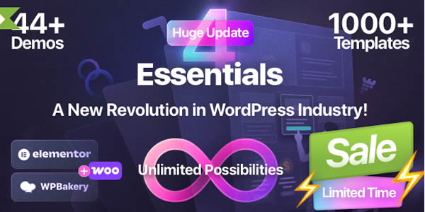 Essentials WordPress Theme Free Download v4.0.0