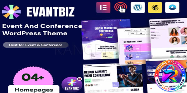 Evantbiz – Conference & Events WordPress Theme Free
