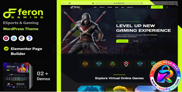 Feron – eSports and Gaming WordPress Theme Free Download v1.0.0