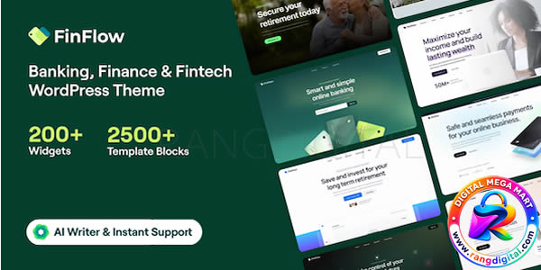 FinFlow Theme – Banking, Finance & Fintech WordPress Theme Free Download v3.3.3