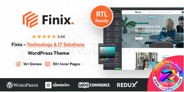 Finix Theme – Technology & IT Solutions WordPress Theme Free Download v4.1