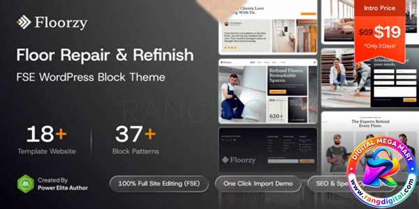 Floorzy – Floor Repair & Refinish FSE WordPress Block Theme Free Download 1.0.0