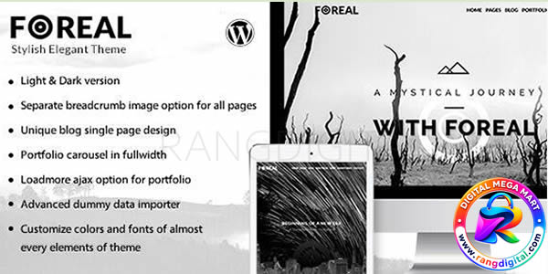 Foreal Theme – Director, Writer WordPress Theme Free Download v3.1