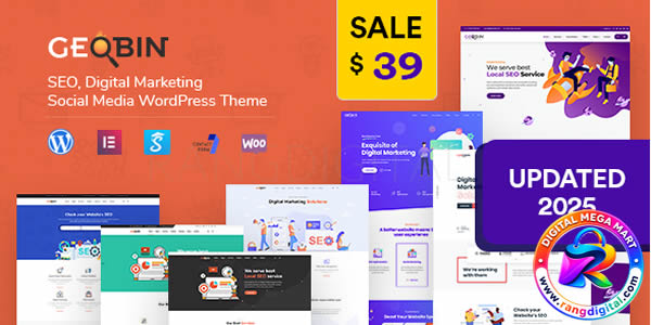 GeoBin Theme SEO, Startup & SaaS WordPress Websites Free Download v2.8