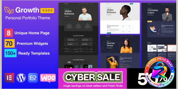 Growth Personal Portfolio Theme Free Download v5.0.0