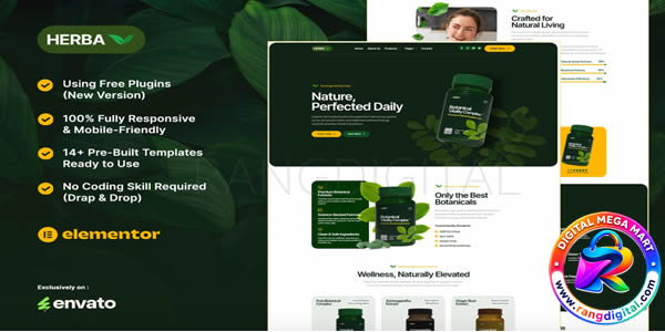 Herba – Herbal Health & Wellness Elementor Template