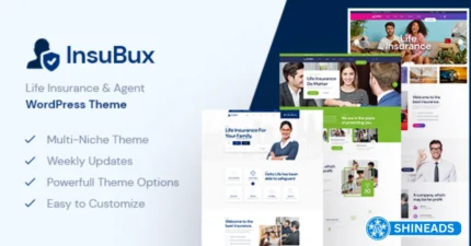 Insubux Theme – Insurance Company WordPress Theme Free Download v1.0.7