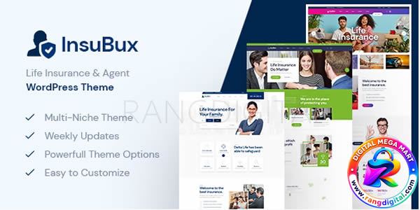 Insubux Theme – Insurance Company WordPress Theme Free Download v1.0.7