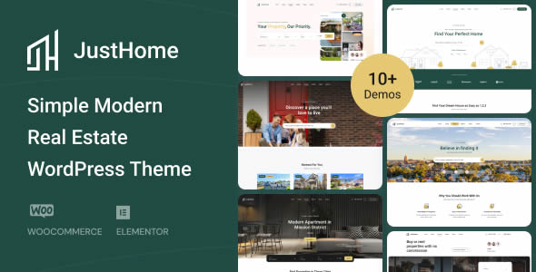 Justhome – Real Estate WordPress Theme Free