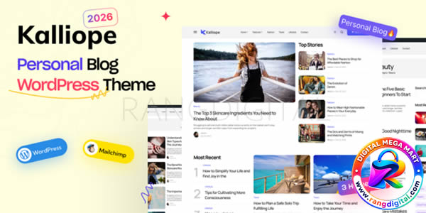 Kalliope – Modern Blog WordPress Theme Free