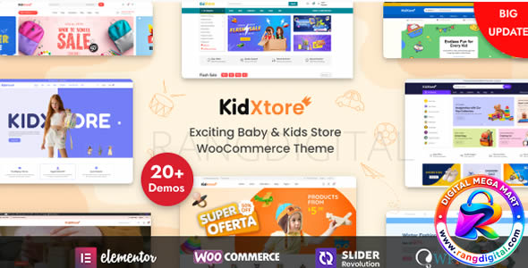 KidXtore – Kids Clothing and Toys Store Elementor WooCommerce WordPress Theme Free Download v2.7