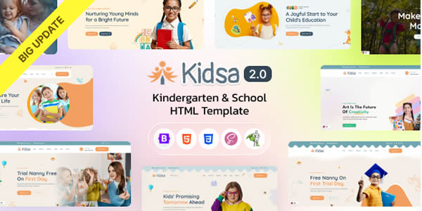 Kidsa – Kindergarten & School HTML5 Template Free
