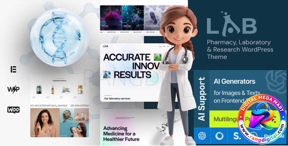 Lab Theme – Pharmacy, Laboratory & Research WordPress Theme Free Download v1.6.0
