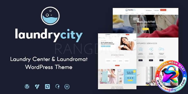 Laundry City Theme – Dry Cleaning & Washing Services WordPress Theme Free Download v1.2.19