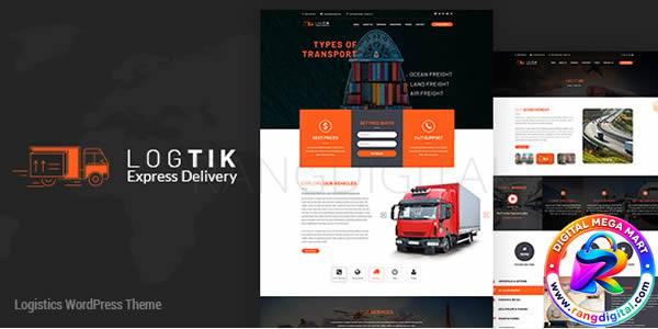 Logtik Theme – WP Logistics, Cargo Transportation Theme Free Download v2.9