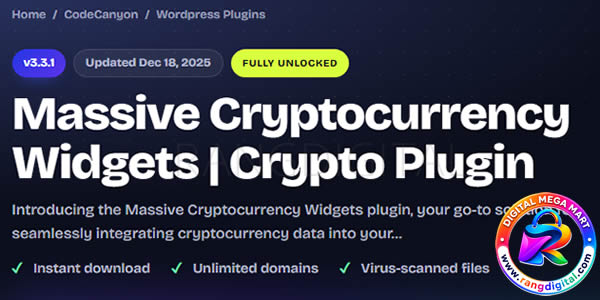Massive Cryptocurrency Widgets Free Download v3.3.1
