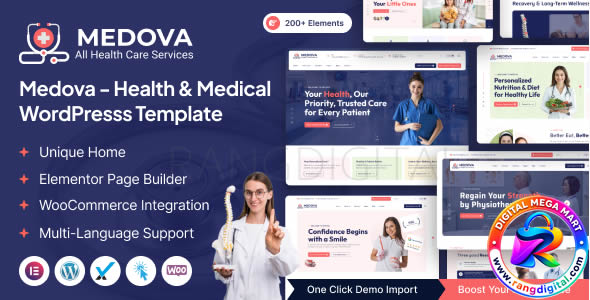 Medova Theme – Health & Medical WordPress Theme Free Download v1.4.0