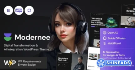 Modernee – AI Company & Digital Agency WordPress Theme Free Download v1.11.0