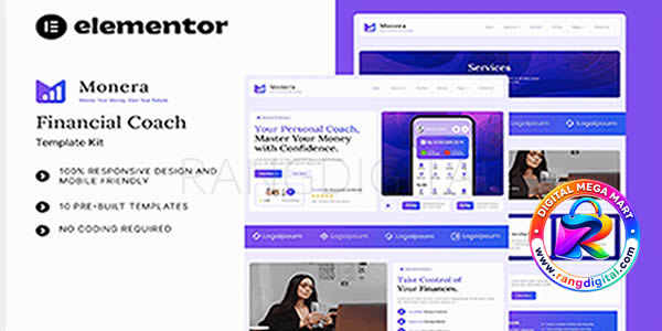 Monera – Financial Coach Elementor Template Kit Free Download v1.0