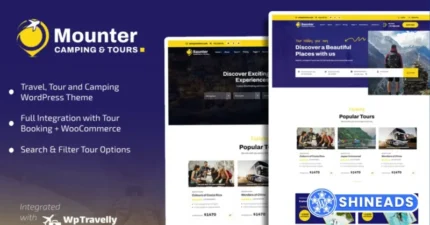 Mounter – Camping, Travel & Tour Booking WordPress Theme Free Download 1.2.1